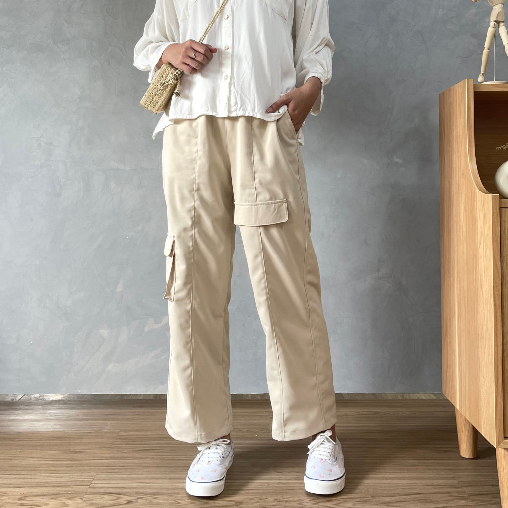 Image of Eclemix Pants Jiano | Celana Panjang Wanita Cargo